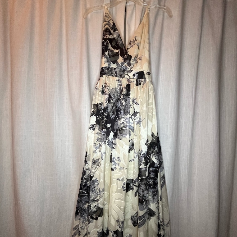 Ivory floral print dress,size Large from Akira